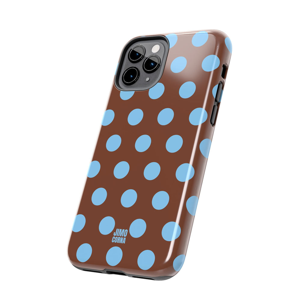 Big Polka Dot | Brown and Blue
