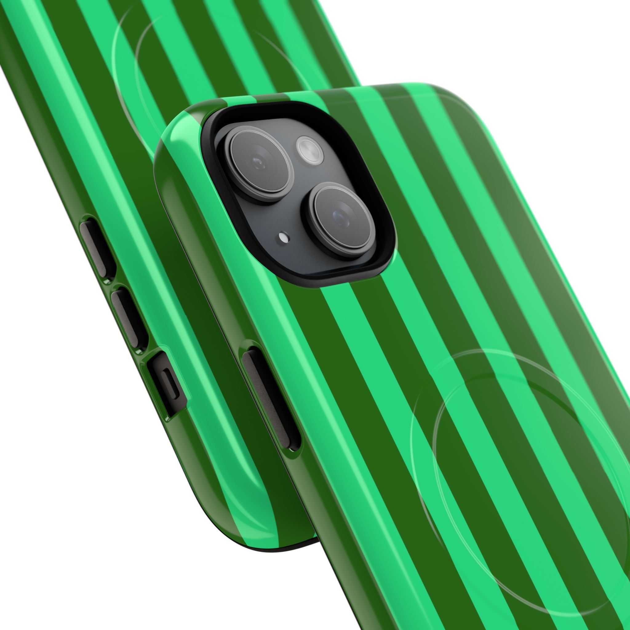 Bold Stripes MagSafe iPhone Case | Olive Green