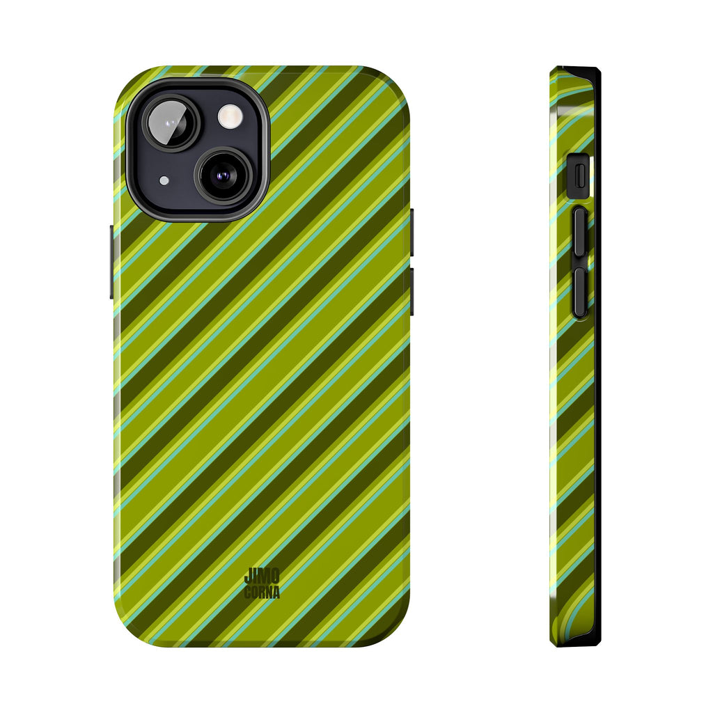 Angelina Stripes | Olive - iPhone Case