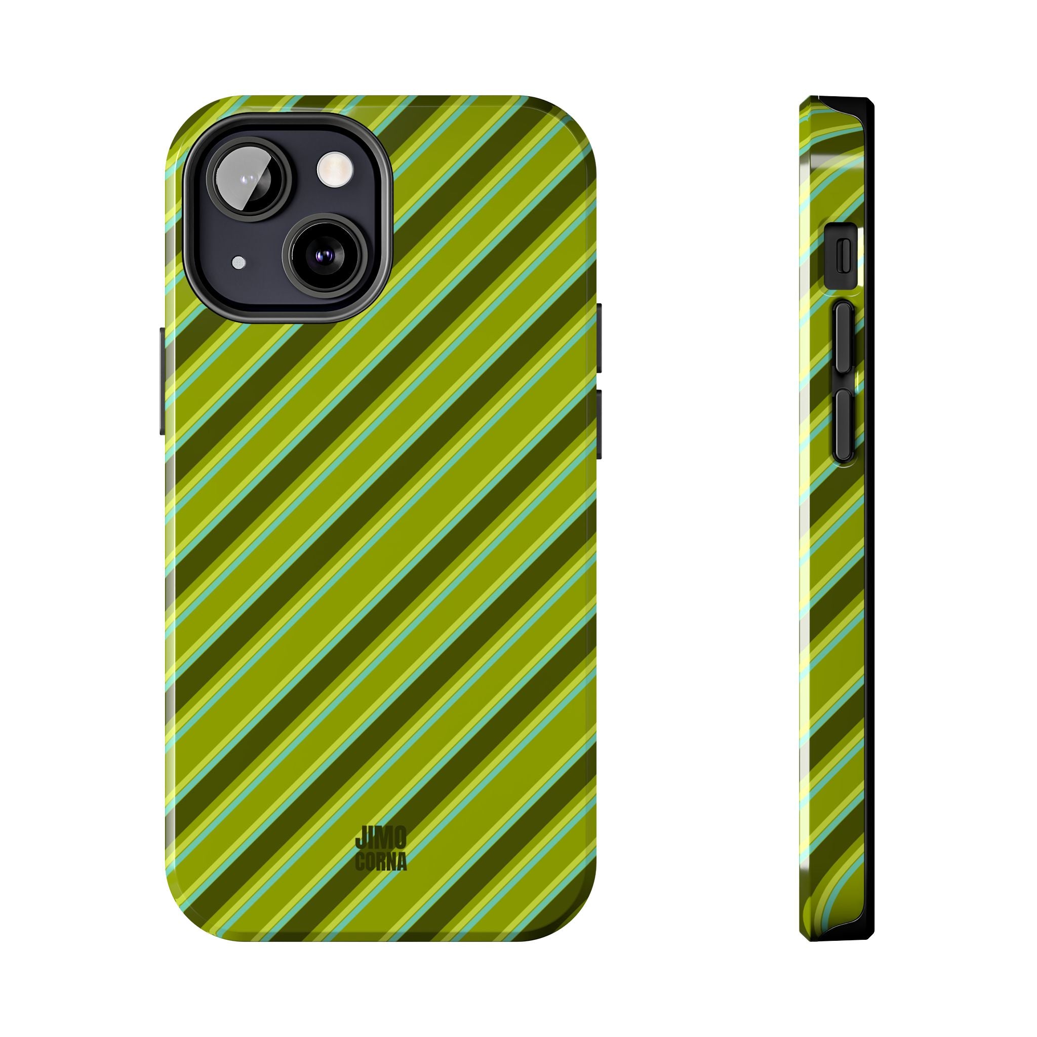 Angelina Stripes | Olive - iPhone Case