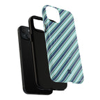 Angelina Stripes | Blue - MagSafe iPhone Case