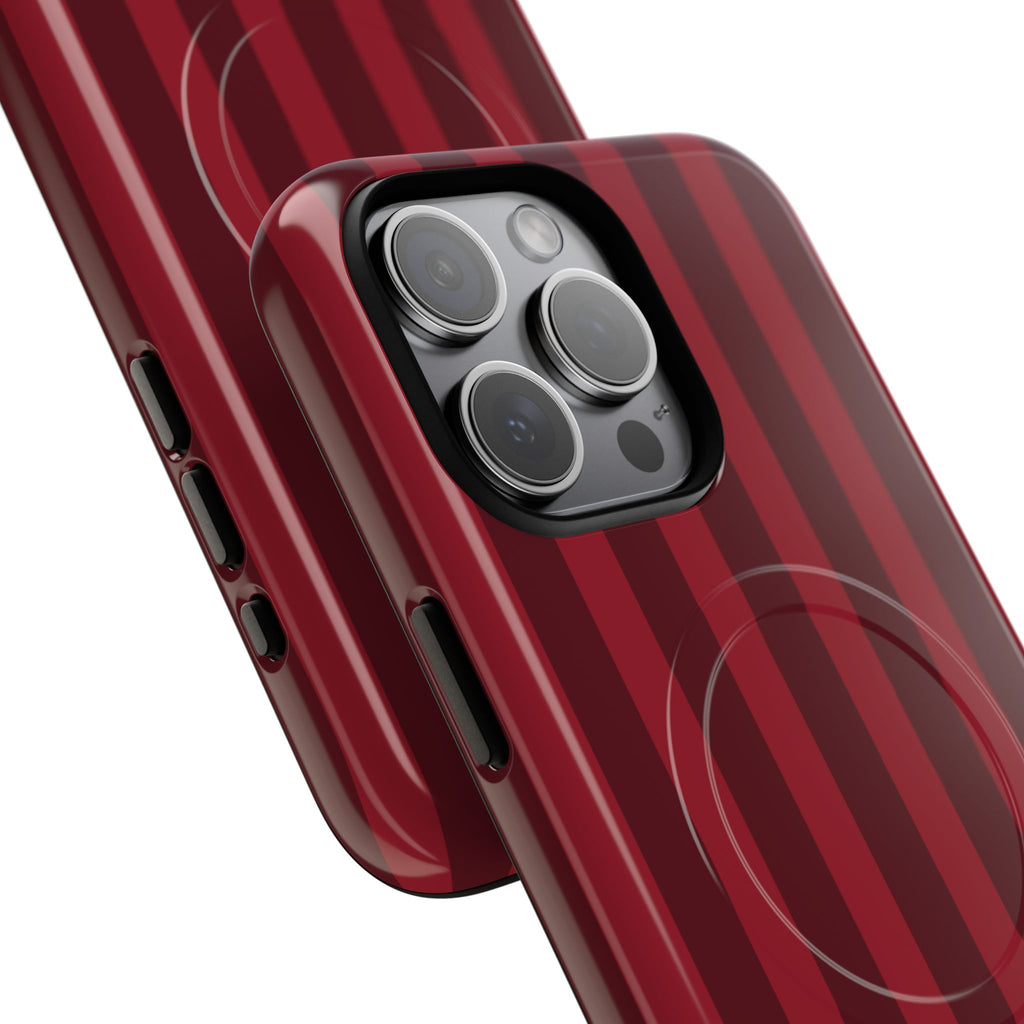 Bold Stripes MagSafe iPhone Case | Cherry