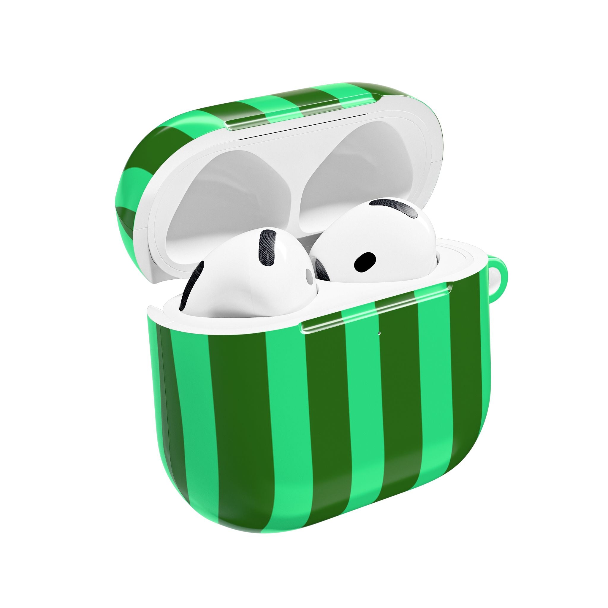 Bold Stripes AirPods Case | Olive Green