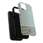 Asymmetrical Lines iPhone Case | Blue and Brown