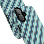 Angelina Stripes | Blue - MagSafe iPhone Case