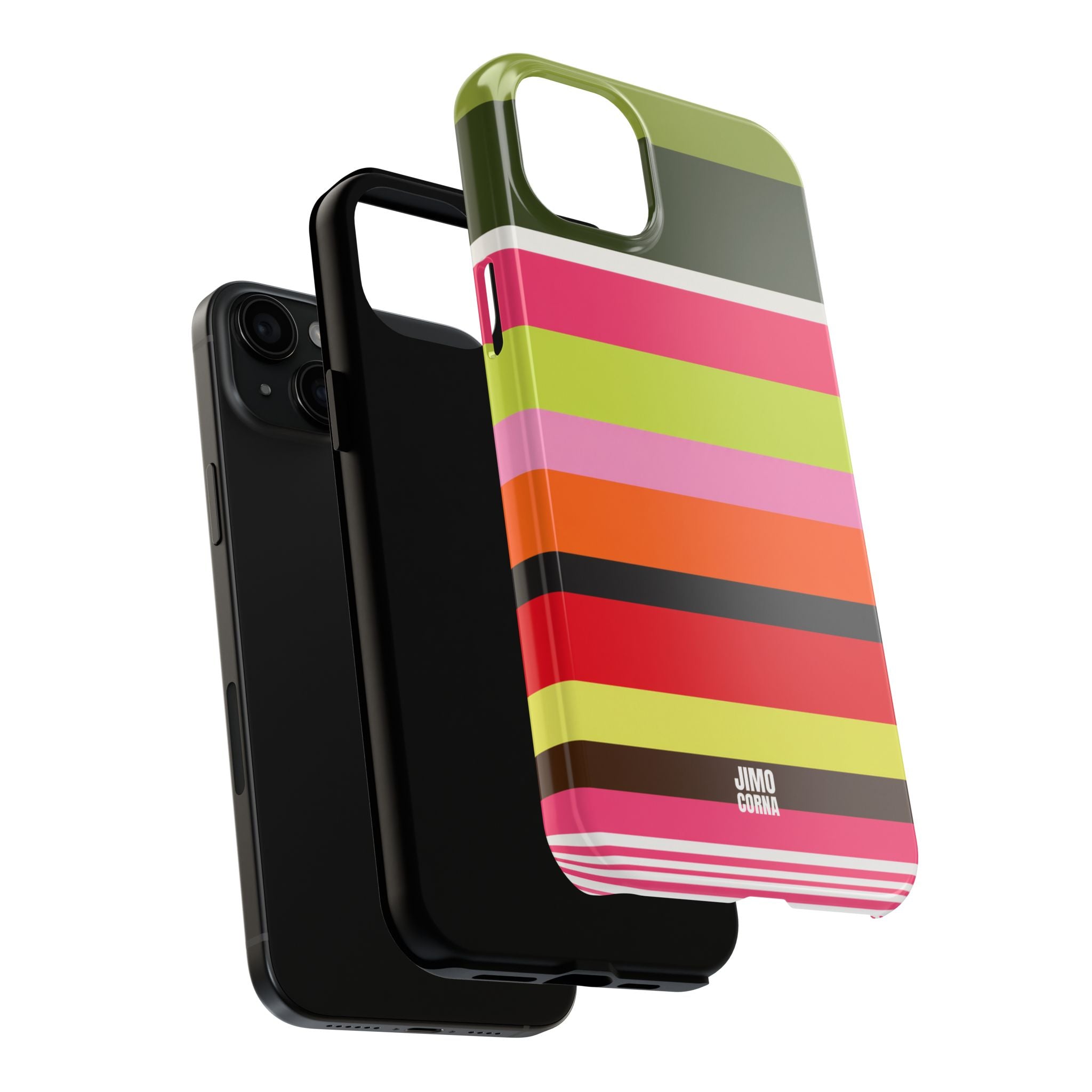 Berry Citrus Stripe iPhone Case