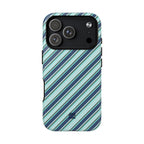 Angelina Stripes | Blue - MagSafe iPhone Case