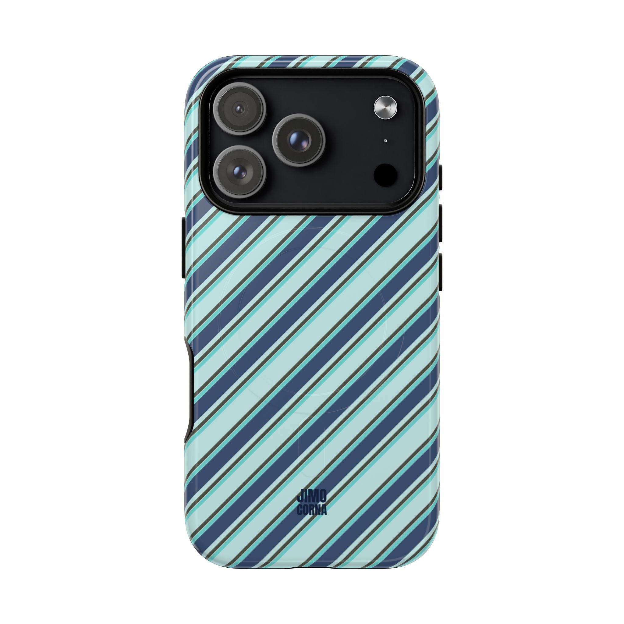 Angelina Stripes | Blue - MagSafe iPhone Case