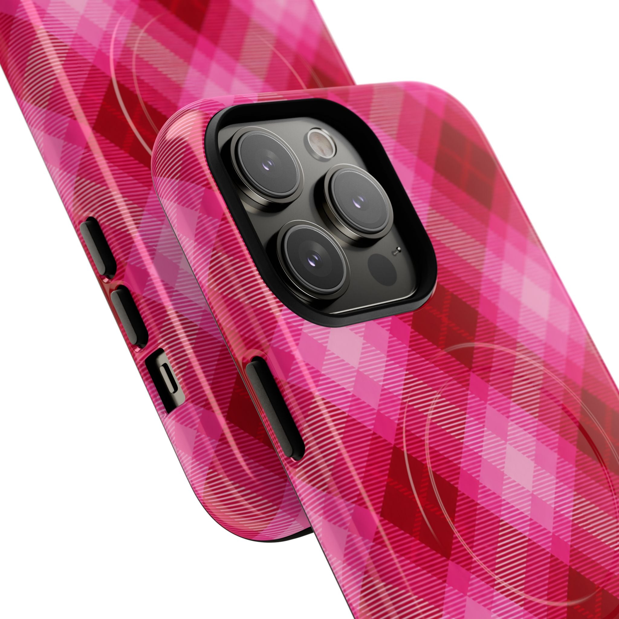 Pink Picnic Plaid MagSafe iPhone Case