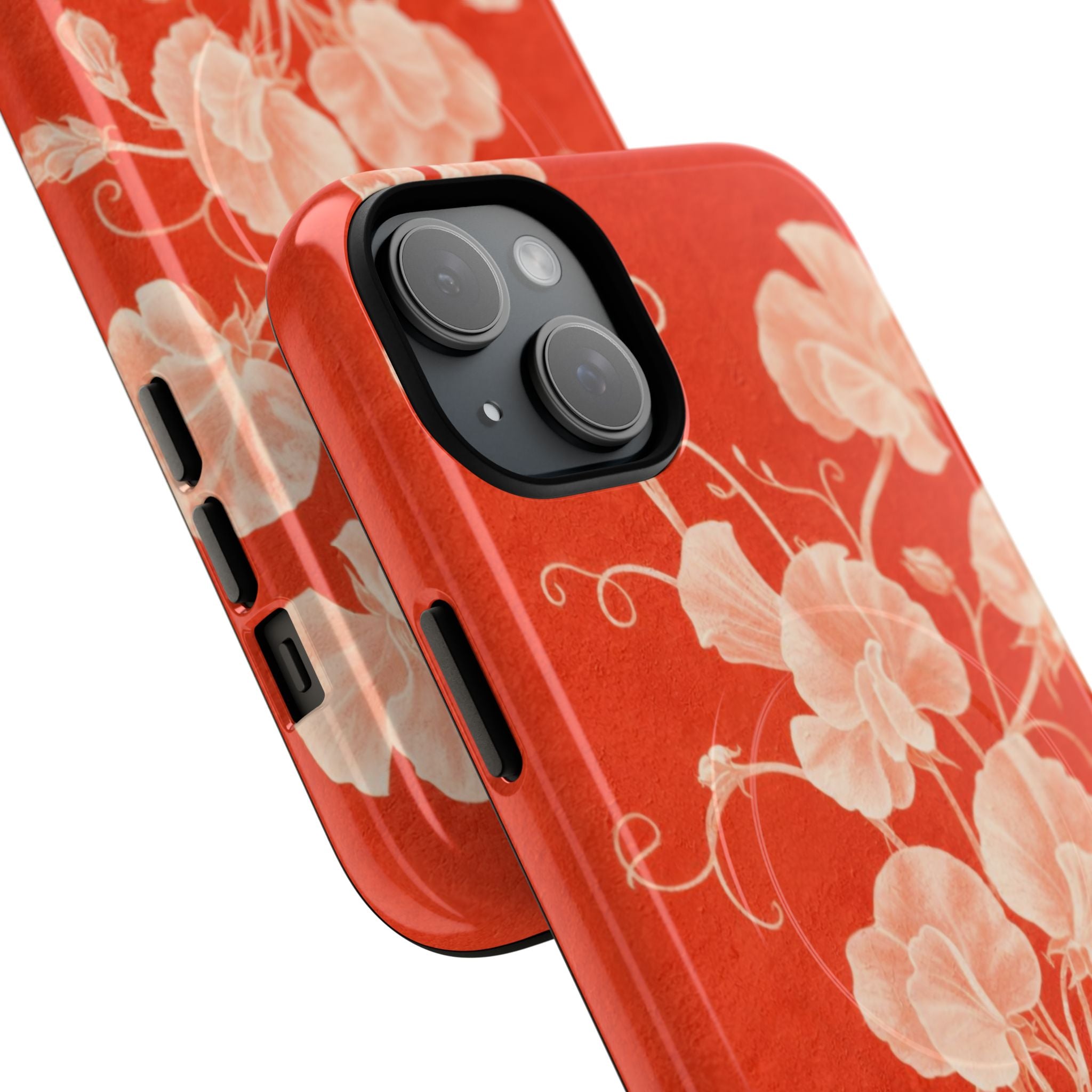 Red Flora MagSafe iPhone Case