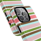 Sweet Candy Stripes MagSafe iPhone Case