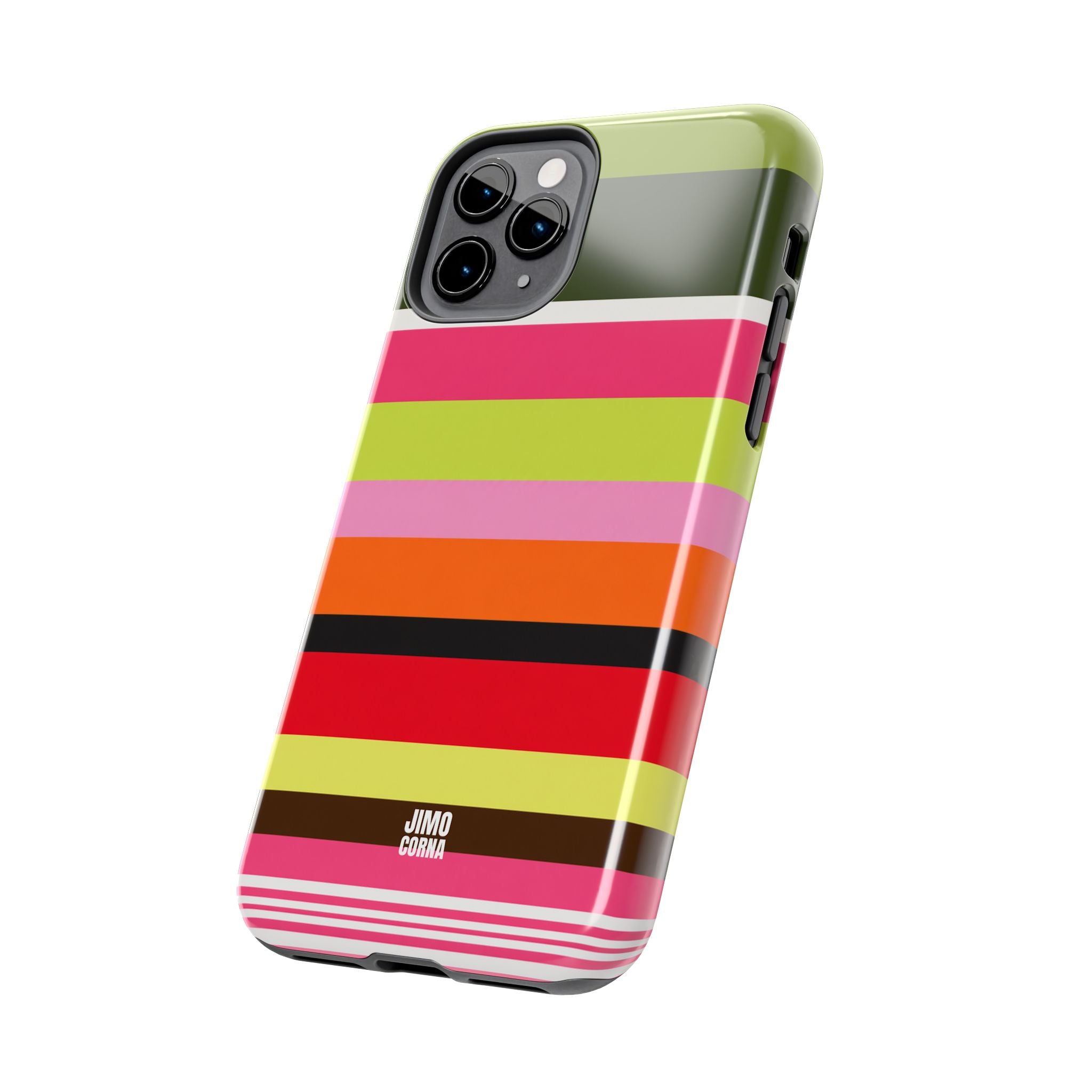 Berry Citrus Stripe iPhone Case