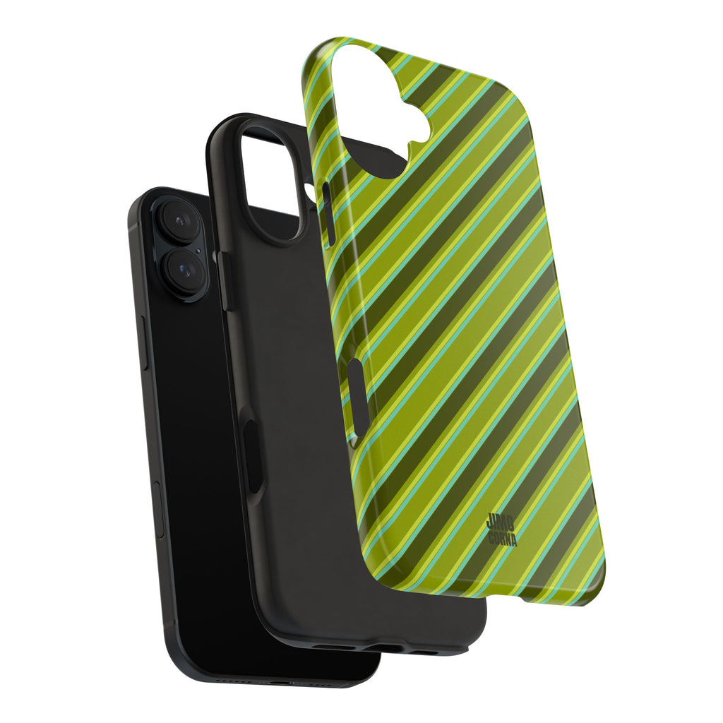 Angelina Stripes | Olive - iPhone Case