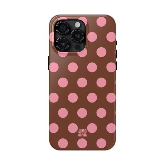 Big Polka Dot | Brown and Pink