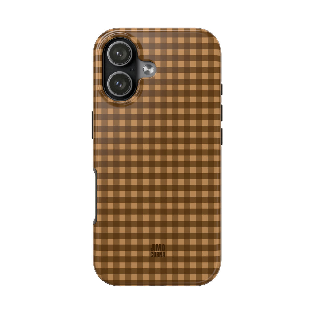 Farm Gingham iPhone Case | Brown
