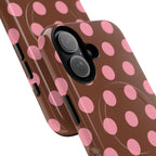 Big Polka Dot | Brown and Pink