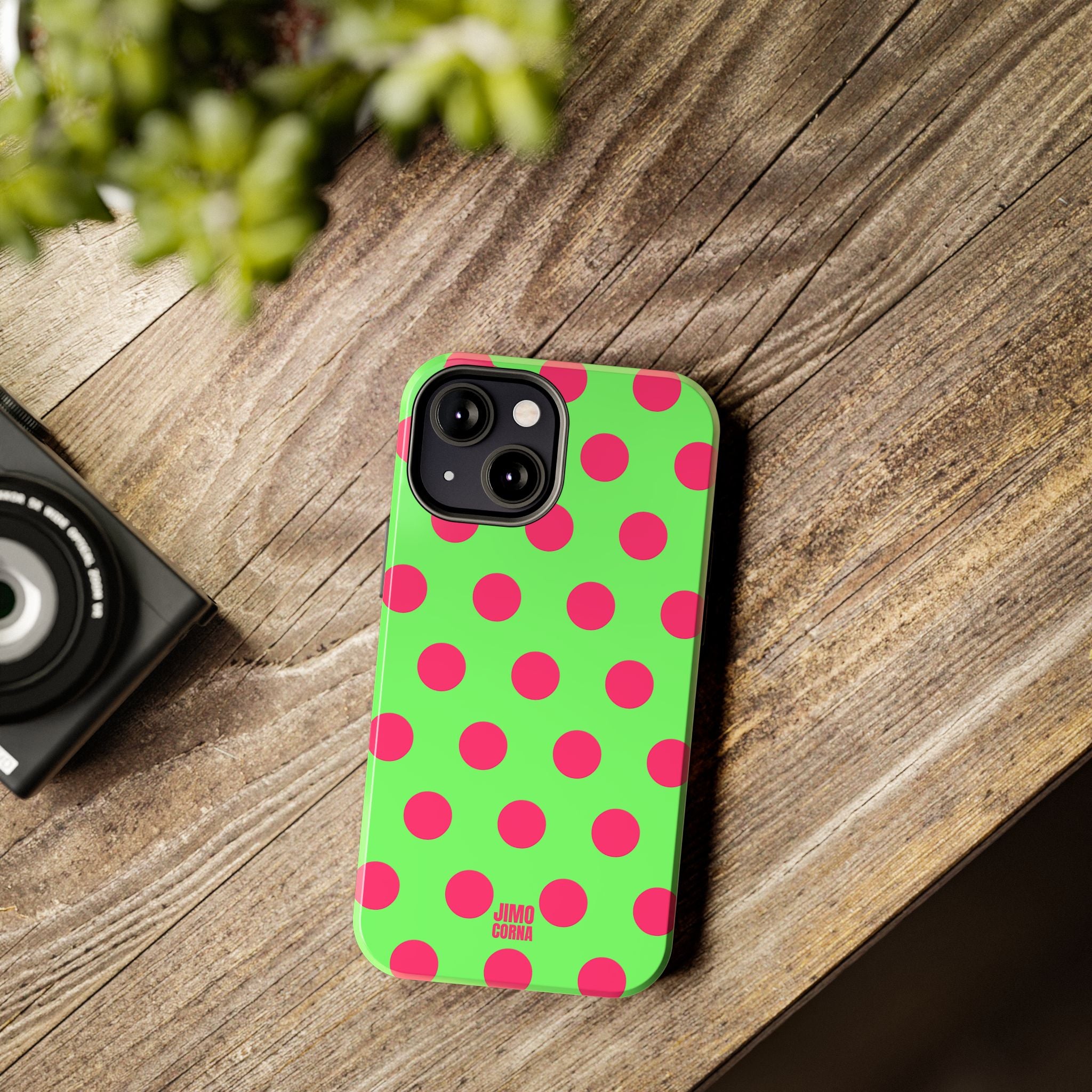 Big Polka Dot | Green and Pink