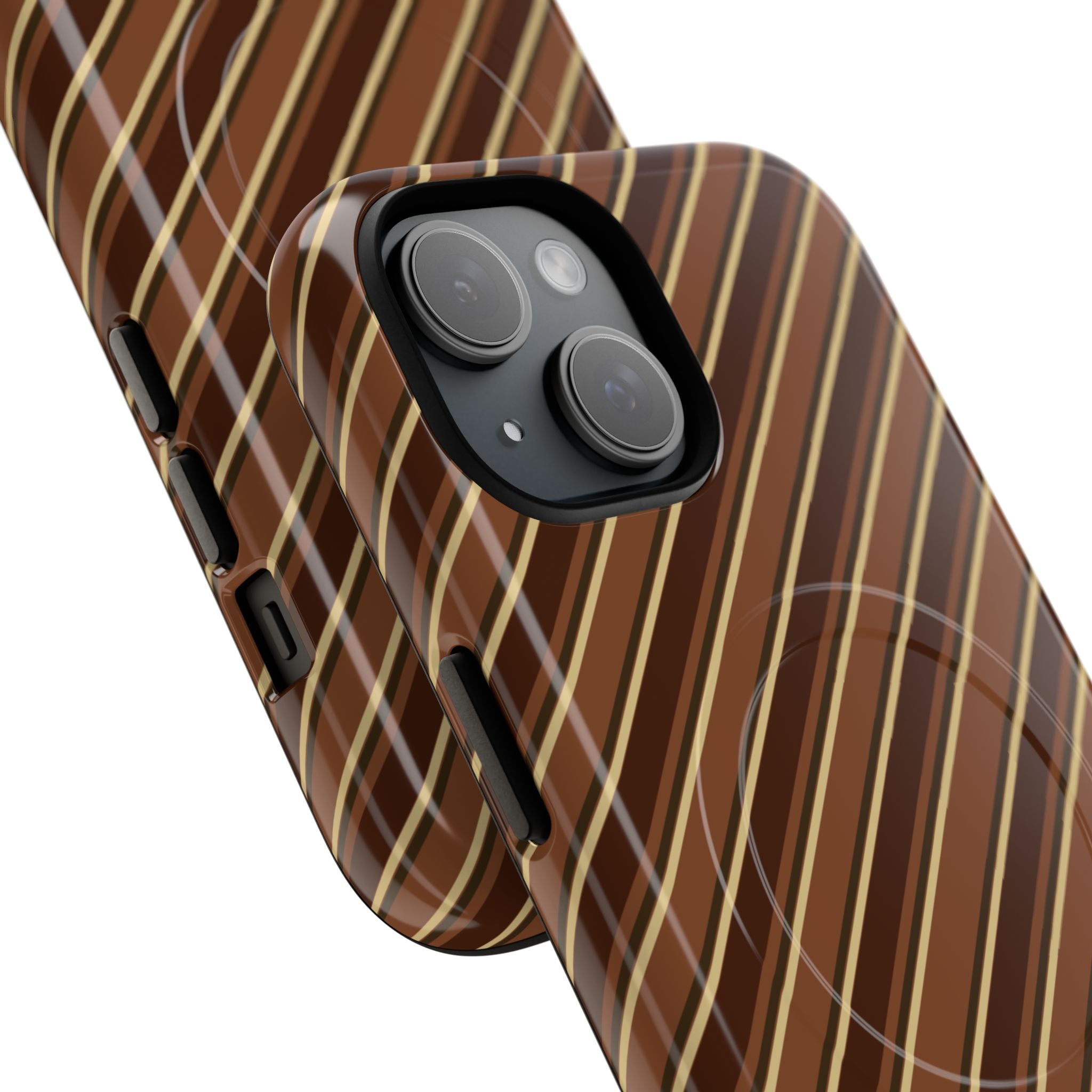 Angelina Stripes | Brown - MagSafe iPhone Case
