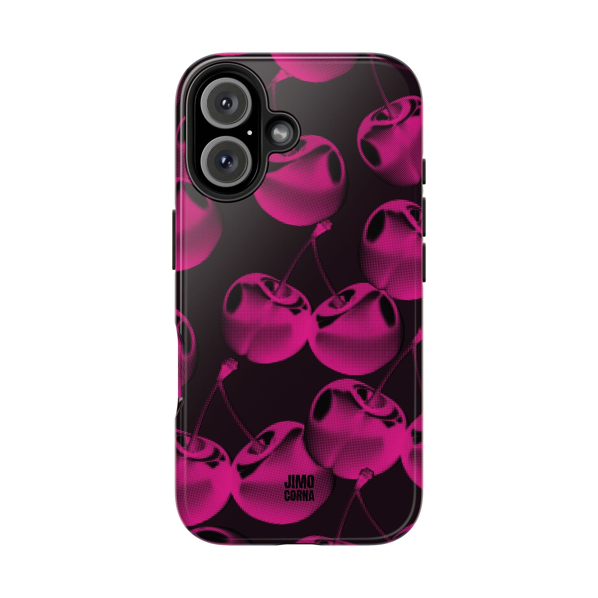 Hot Pink Retro Cherries