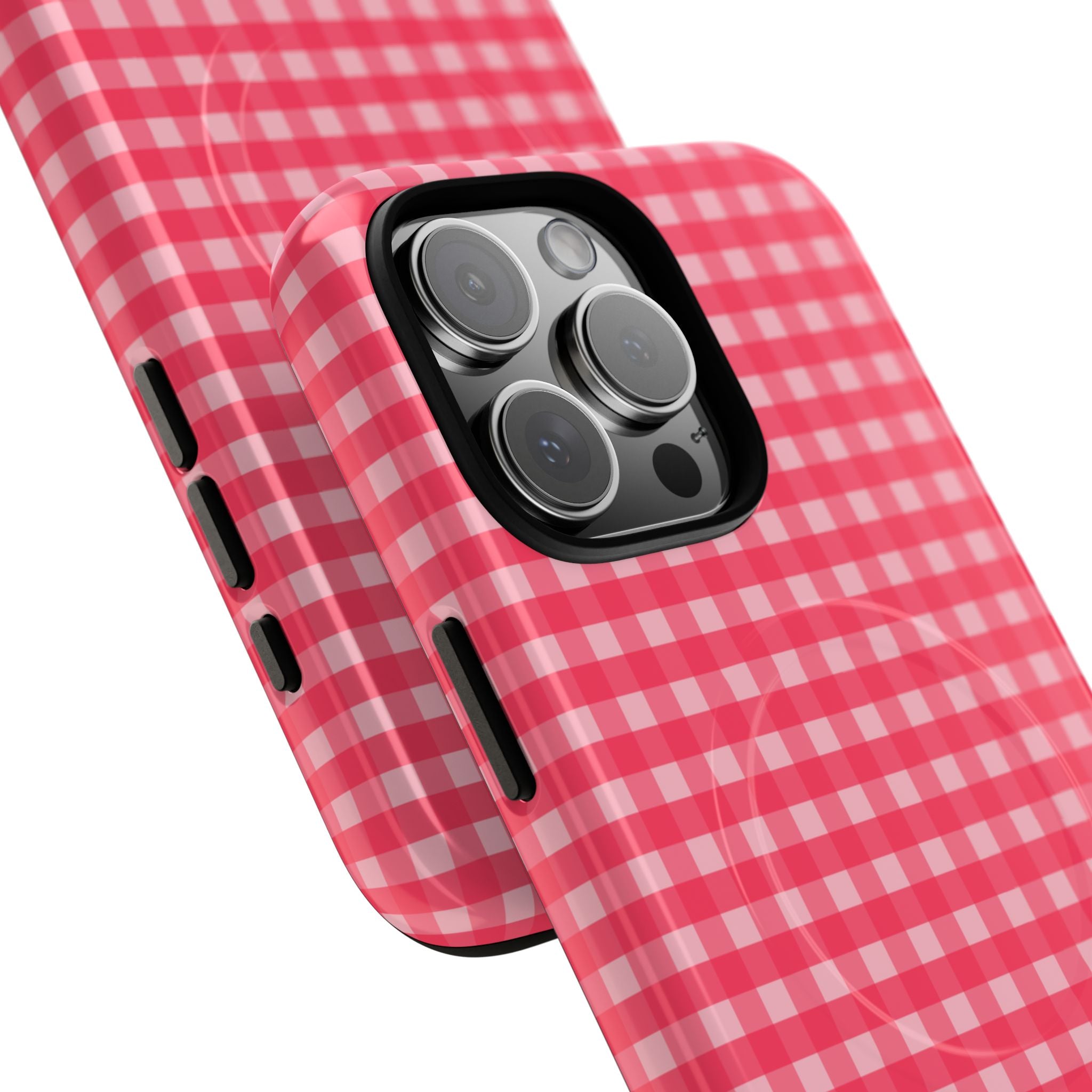Farm Gingham MagSafe iPhone Case | Hot Pink