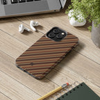 Angelina Stripes | Brown - iPhone Case
