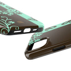 Y2K Floral iPhone Case | Brown and Mint