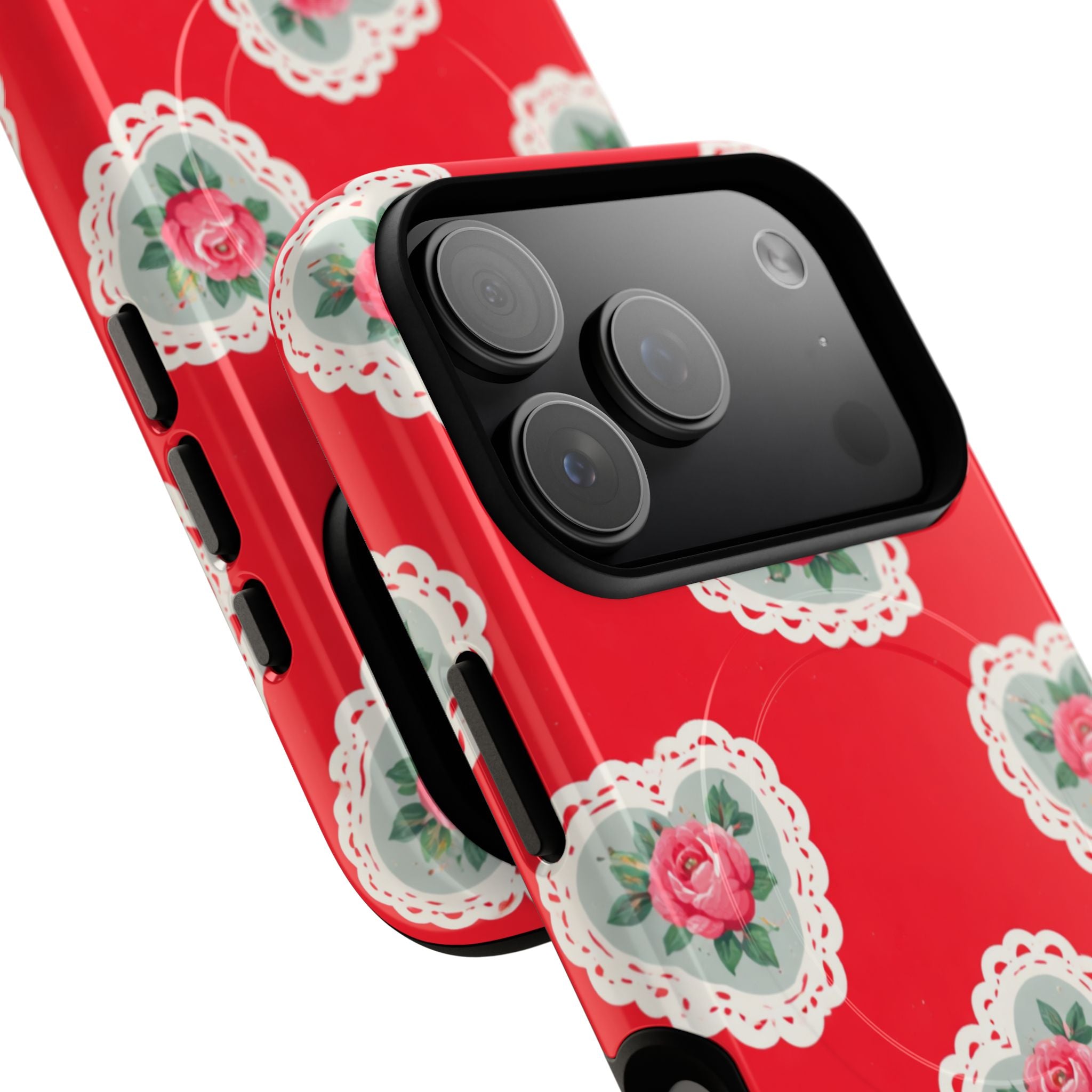 Rosy Lace MagSafe iPhone Case