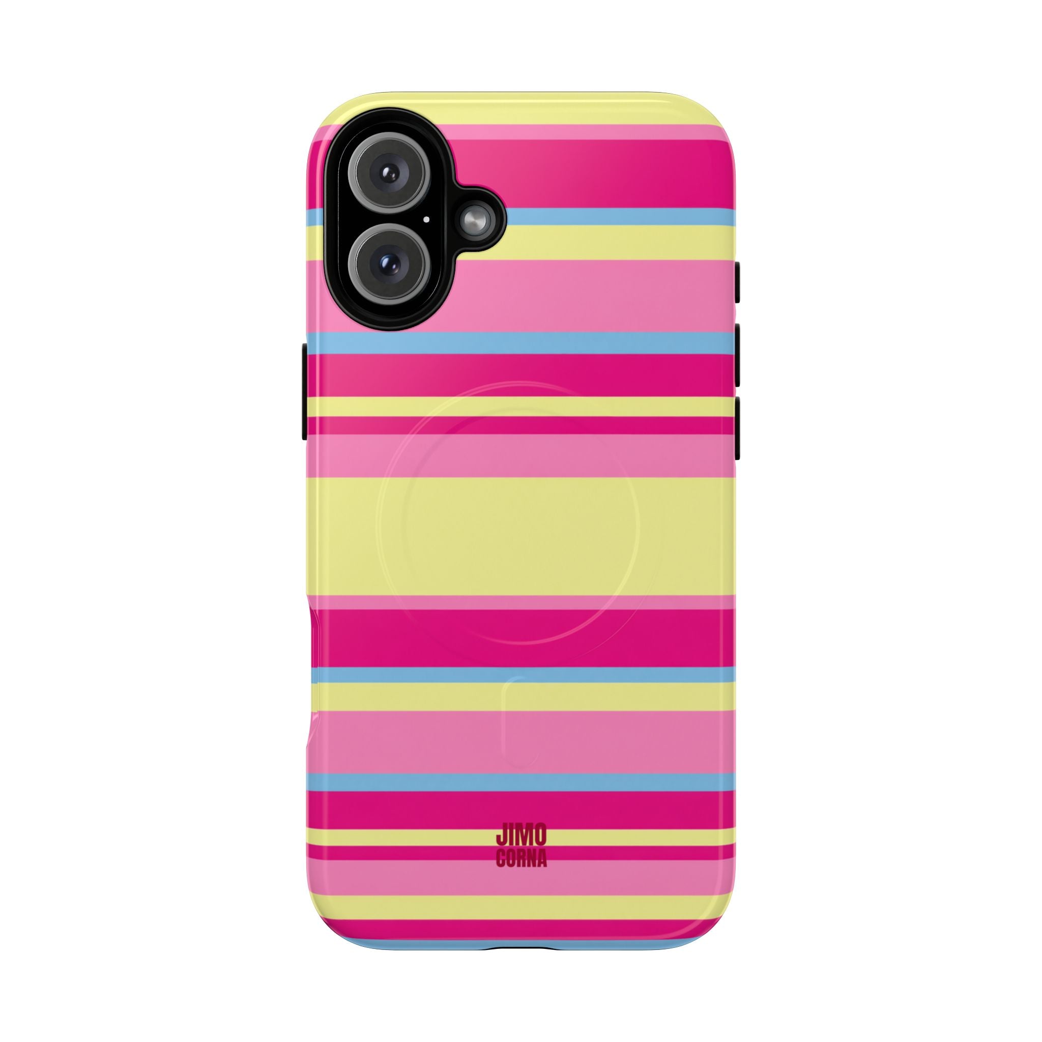 Lemonberry Stripe MagSafe iPhone Case