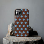 Big Polka Dot | Brown and Blue