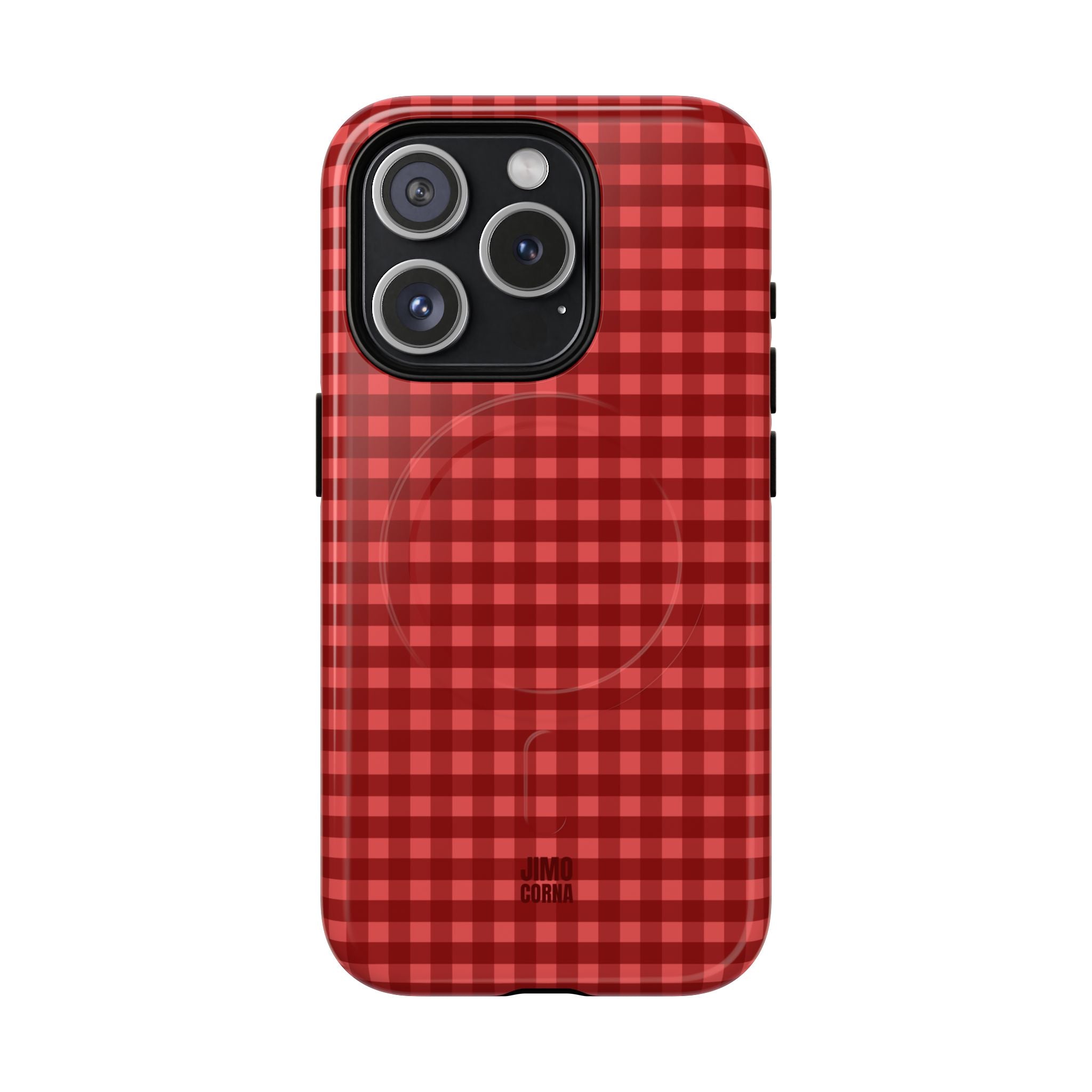 Farm Gingham MagSafe iPhone Case | Red