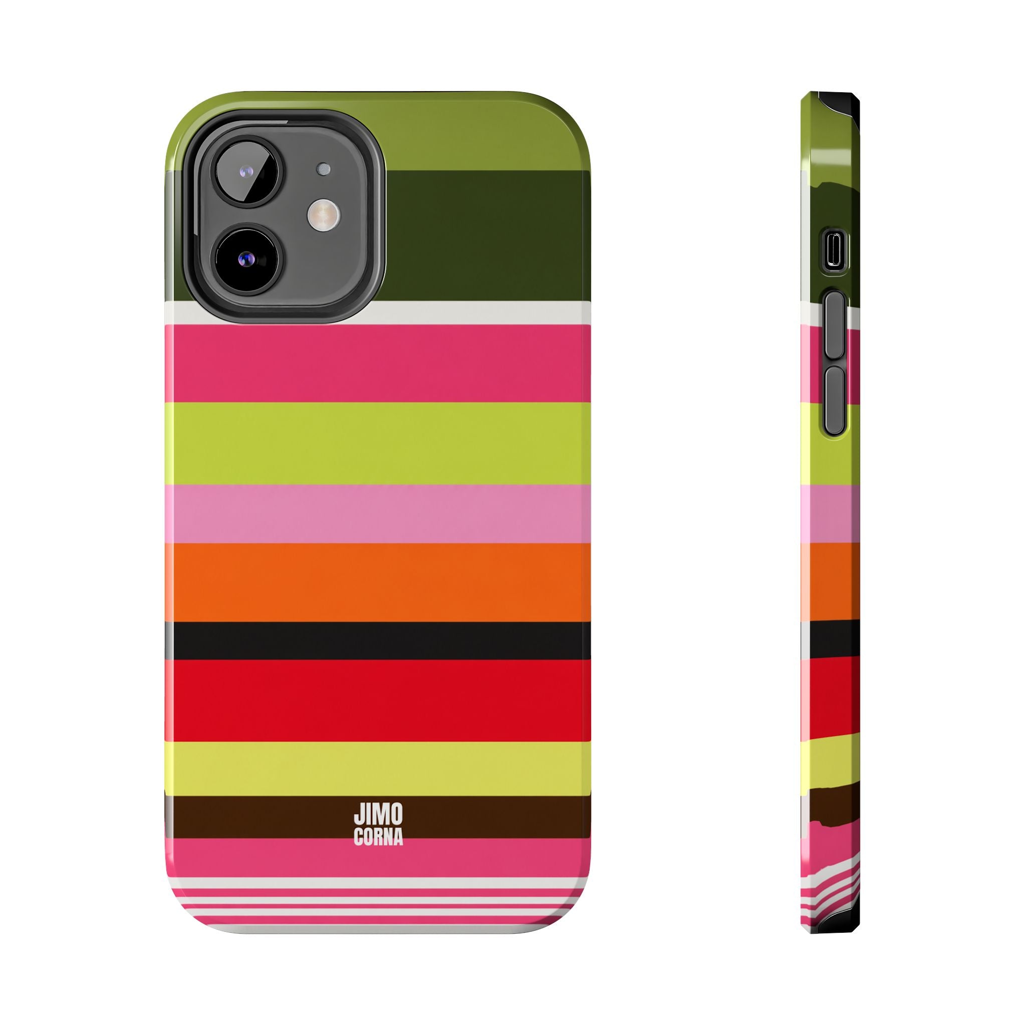 Berry Citrus Stripe iPhone Case
