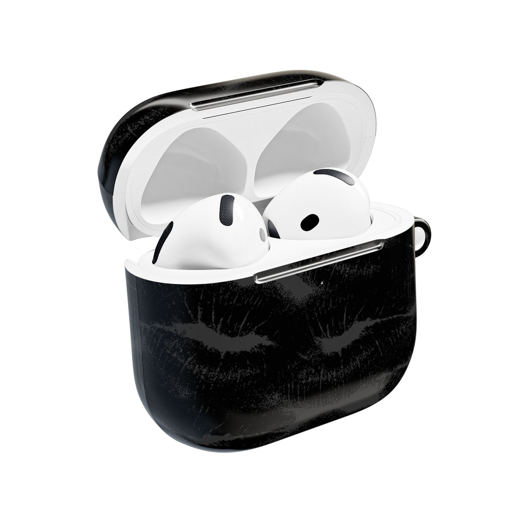 Black Lipstick Kisses AirPods Case