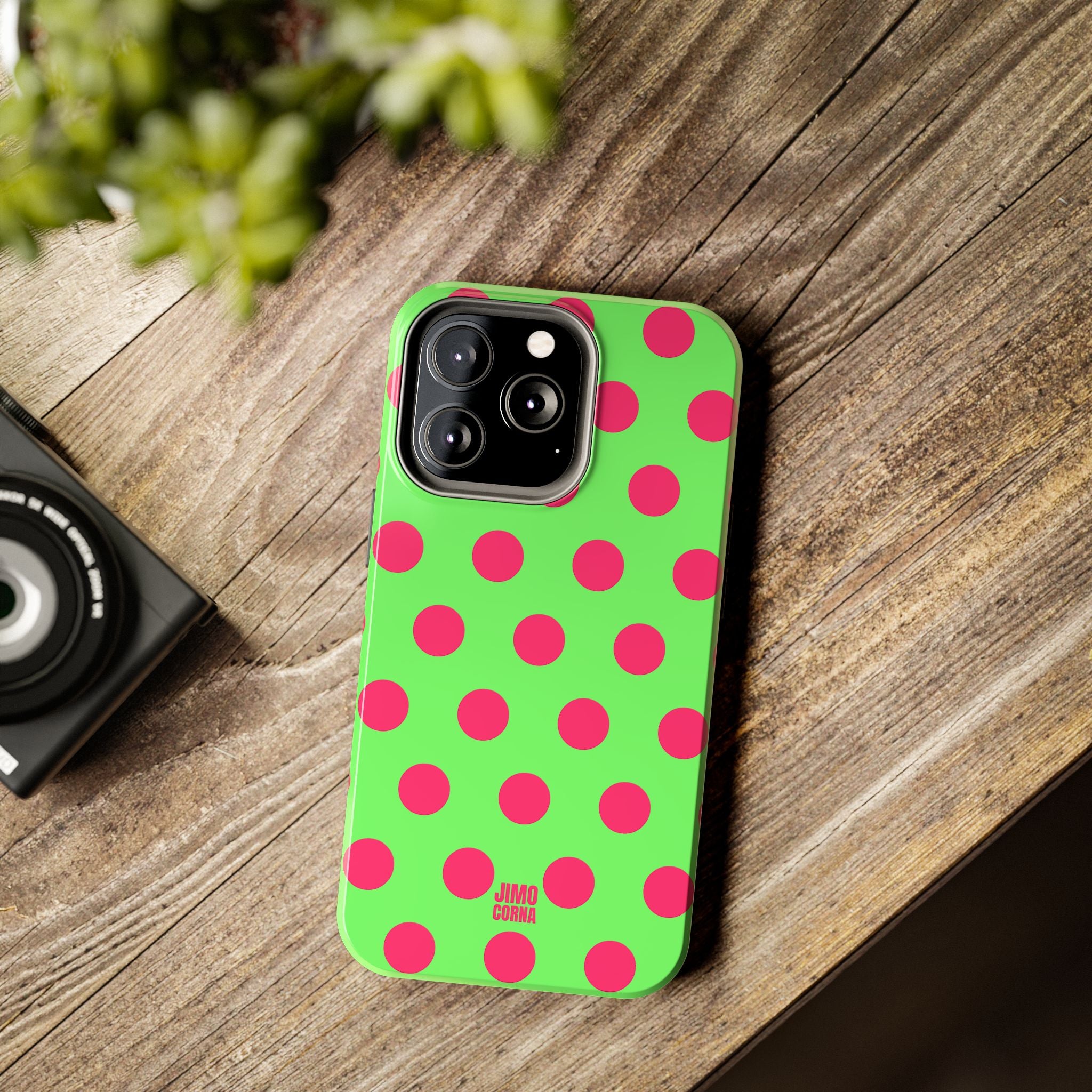 Big Polka Dot | Green and Pink