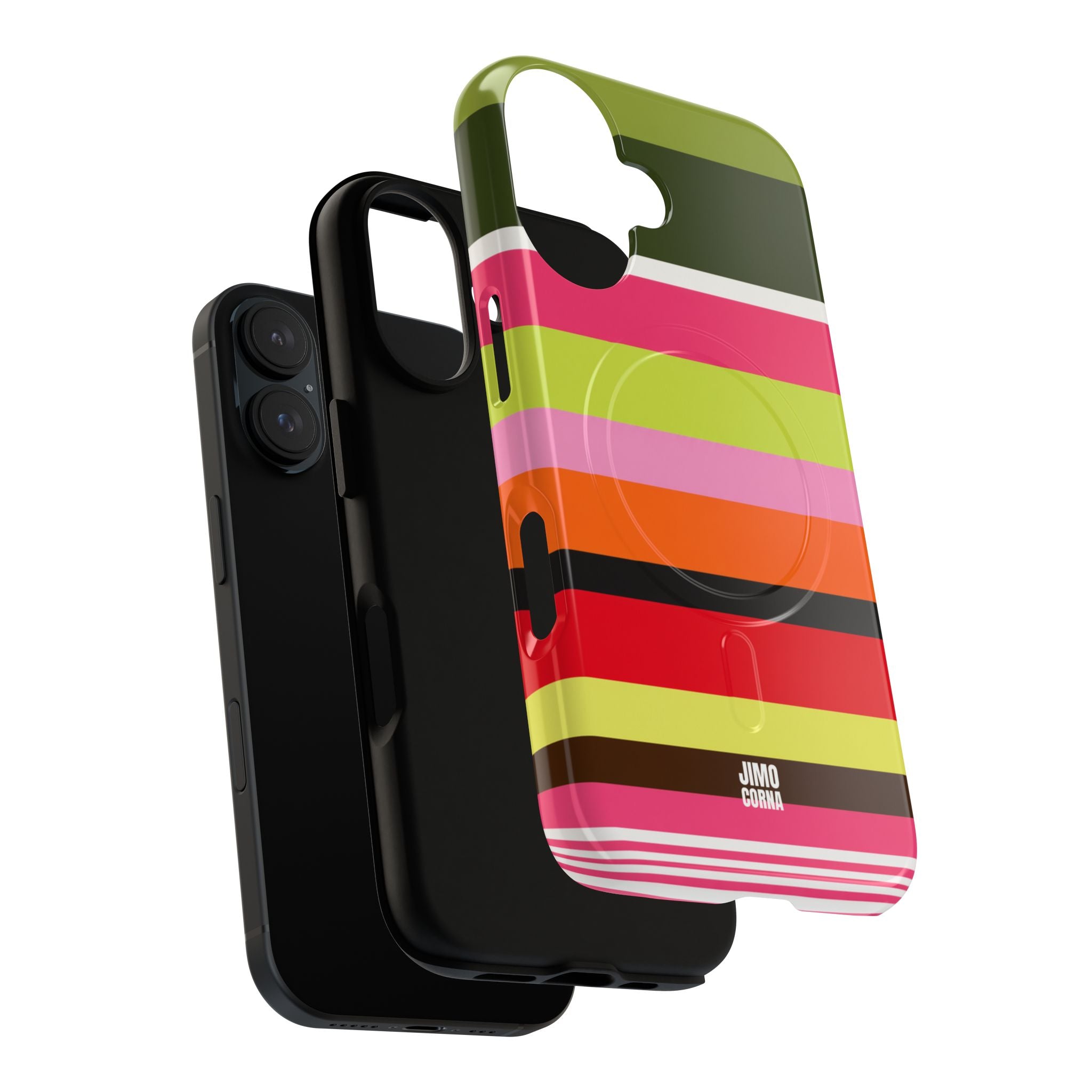 Berry Citrus Stripe MagSafe iPhone Case
