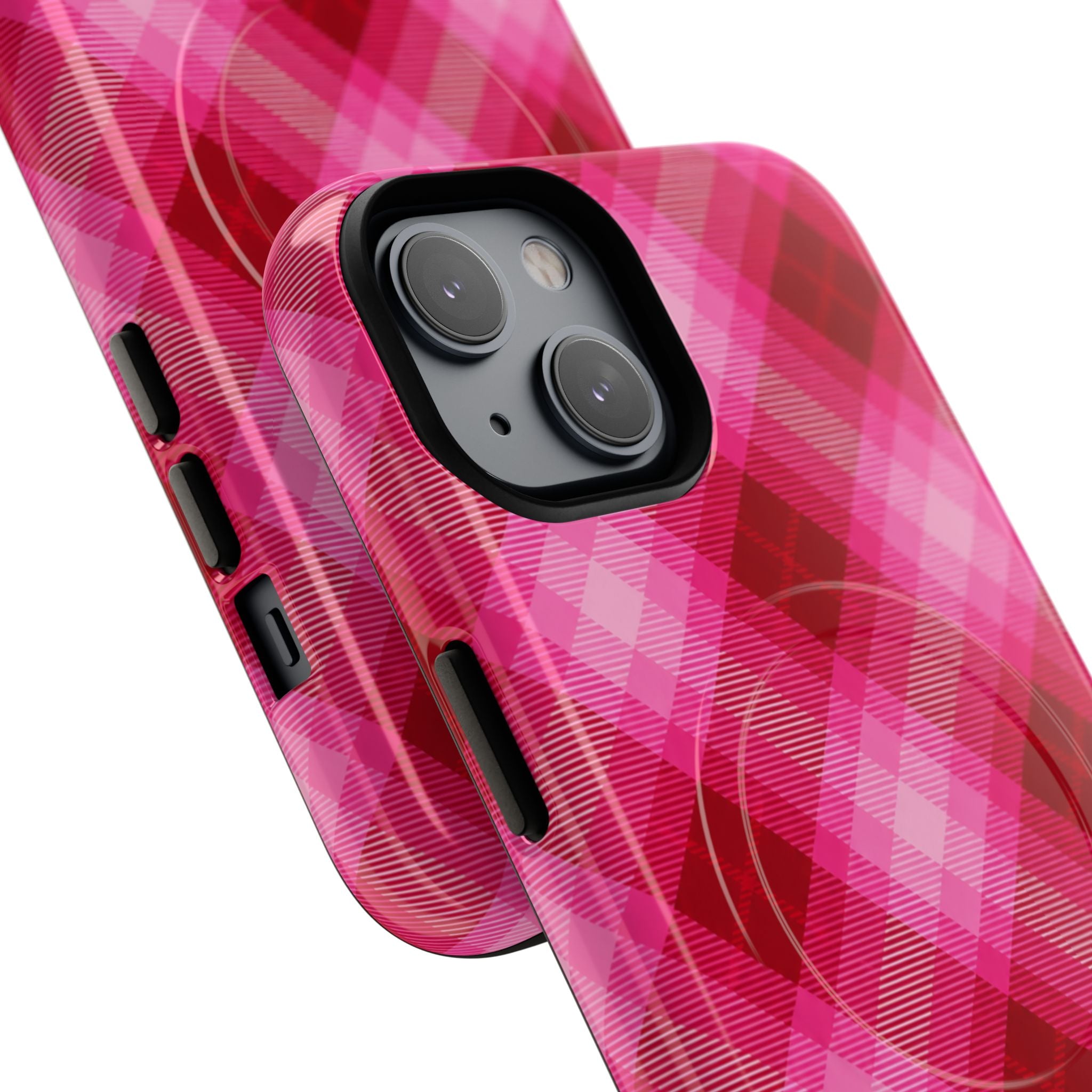 Pink Picnic Plaid MagSafe iPhone Case