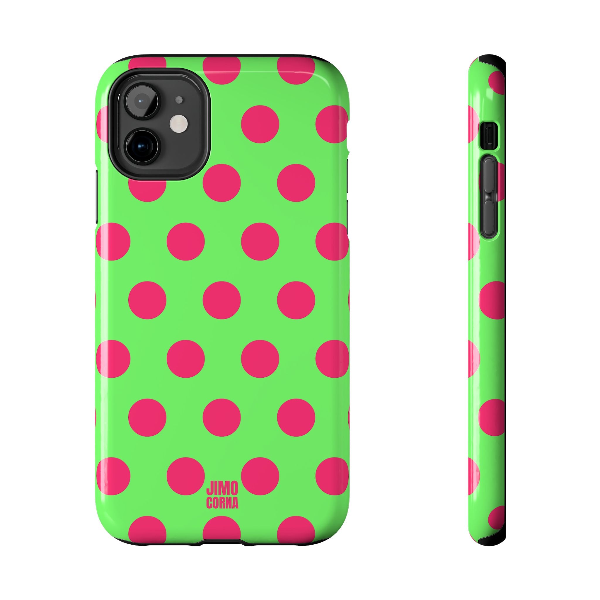 Big Polka Dot | Green and Pink