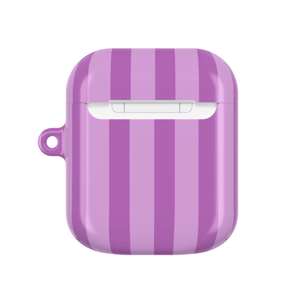 Bold Stripes AirPods Case | Plum