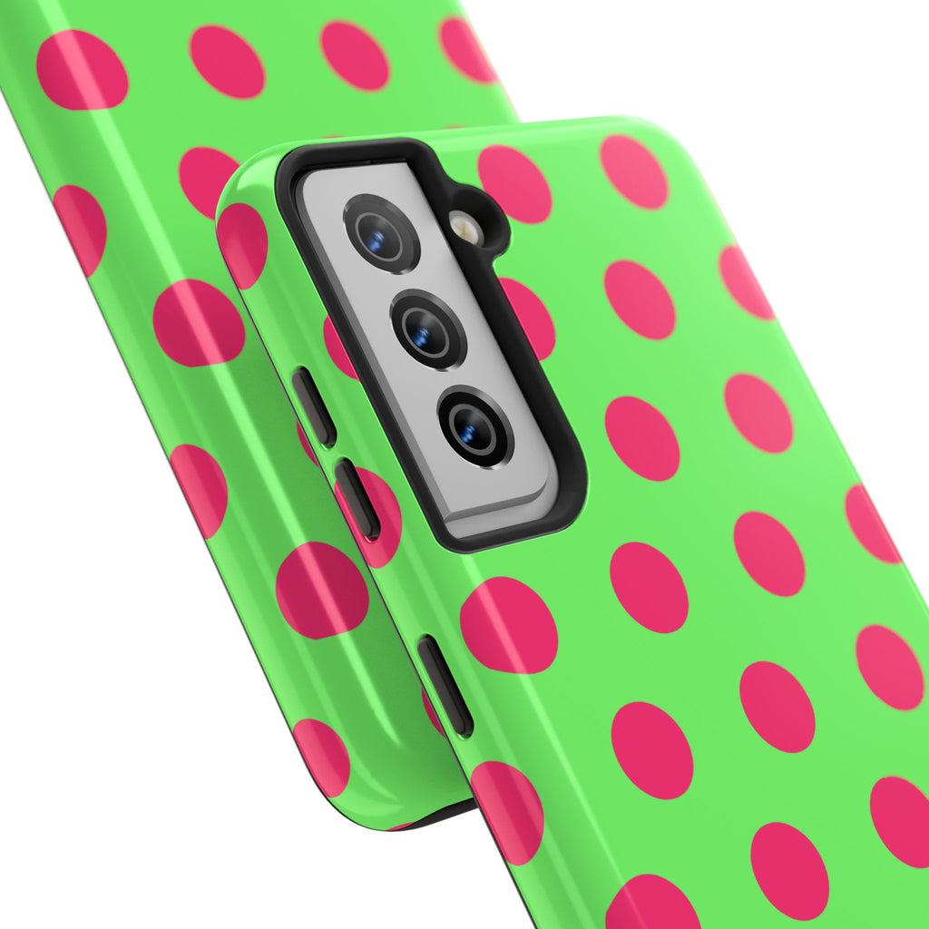 Big Polka Dot | Green and Pink