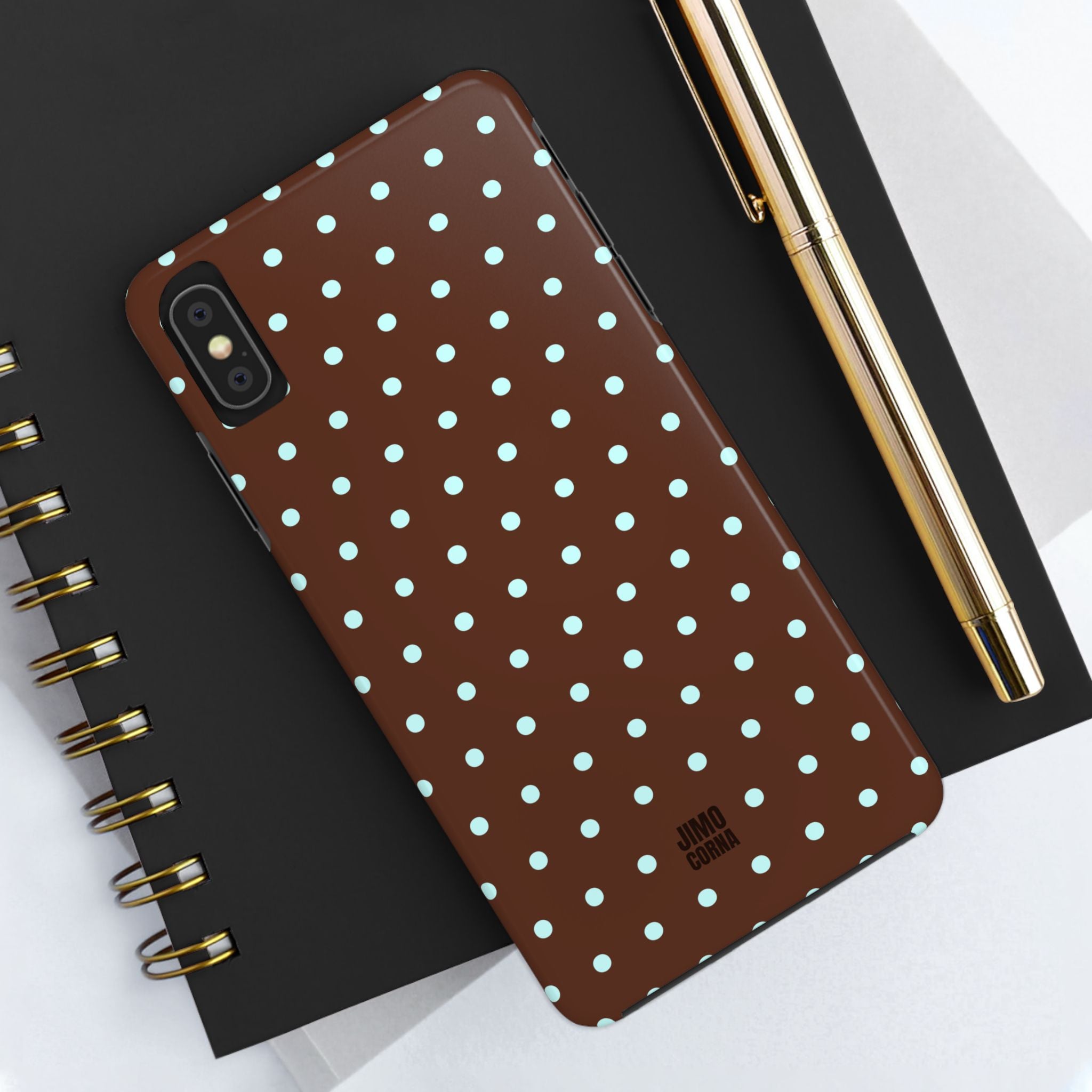 Polka Dot | Brown and Blue