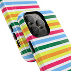 Rainbow Sorbet Stripe MagSafe iPhone Case