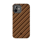 Angelina Stripes | Brown - iPhone Case