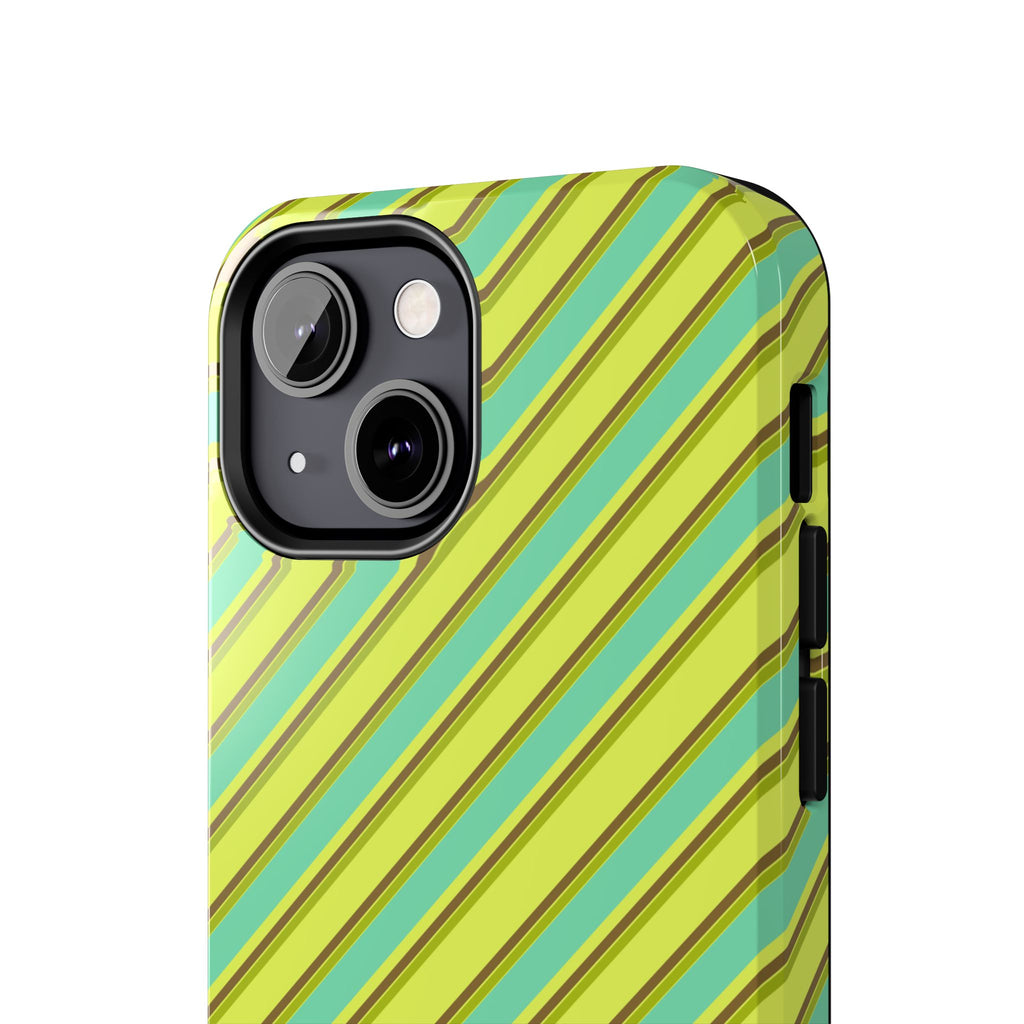 Angelina Stripes | Green - iPhone Case