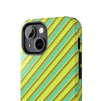 Angelina Stripes | Green - iPhone Case