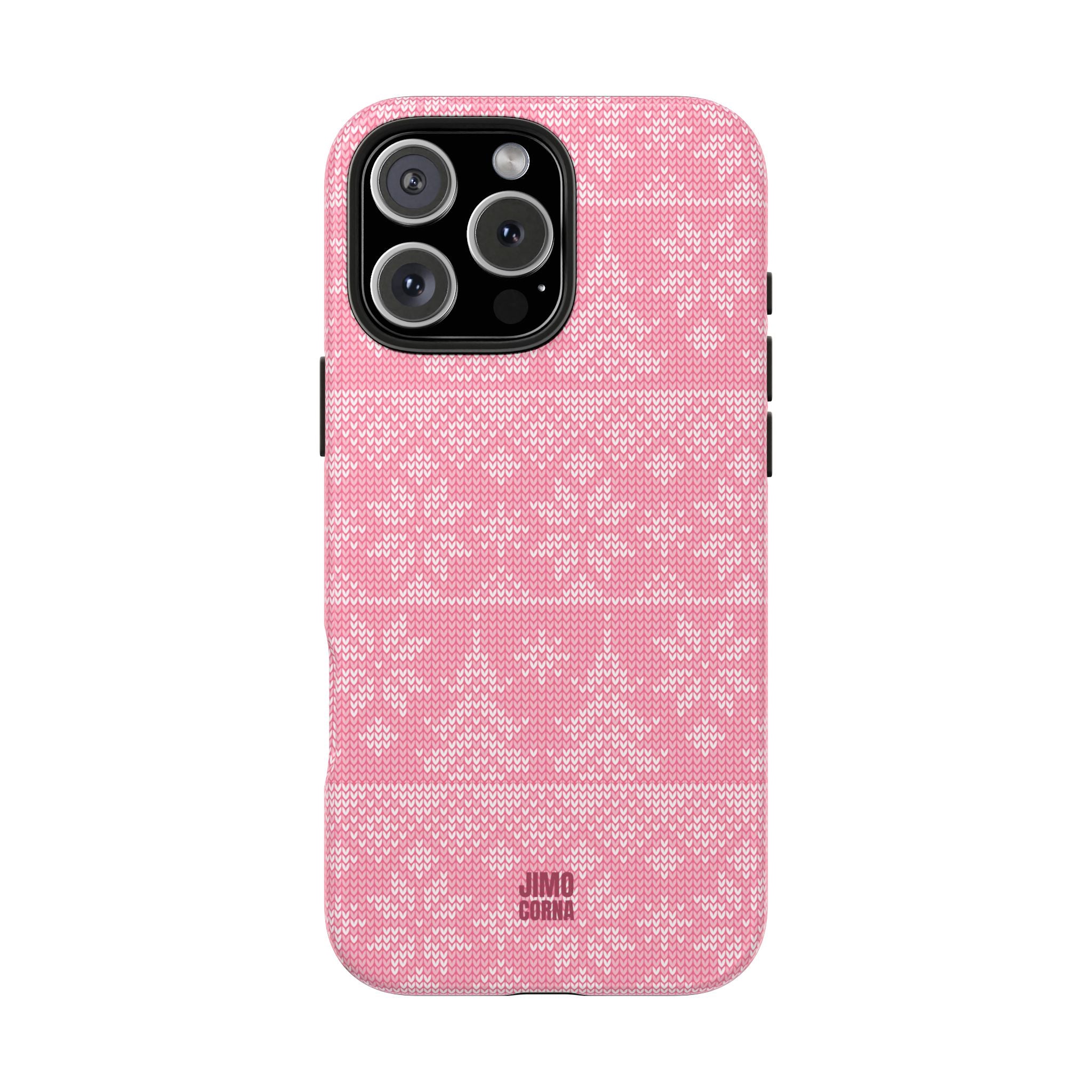 Holiday Knit | Pink iPhone Case