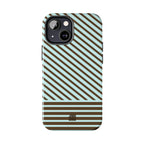 Asymmetrical Lines iPhone Case | Blue and Brown
