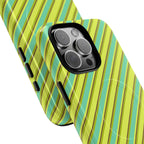 Angelina Stripes | Green - MagSafe iPhone Case