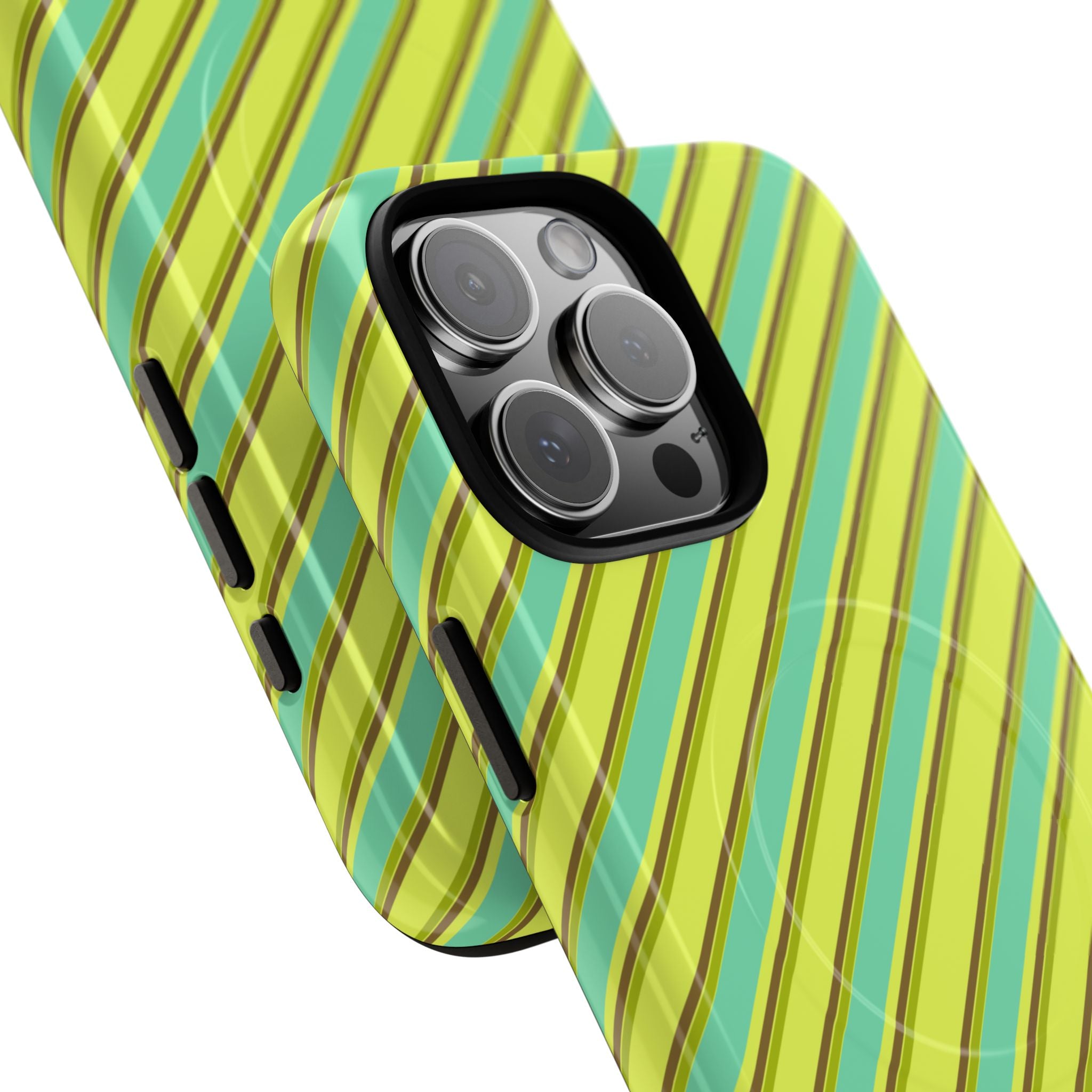 Angelina Stripes | Green - MagSafe iPhone Case
