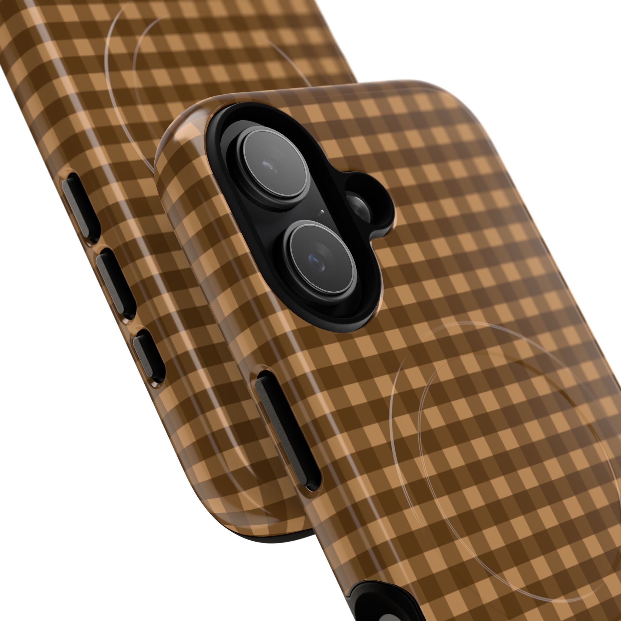 Farm Gingham MagSafe iPhone Case | Brown