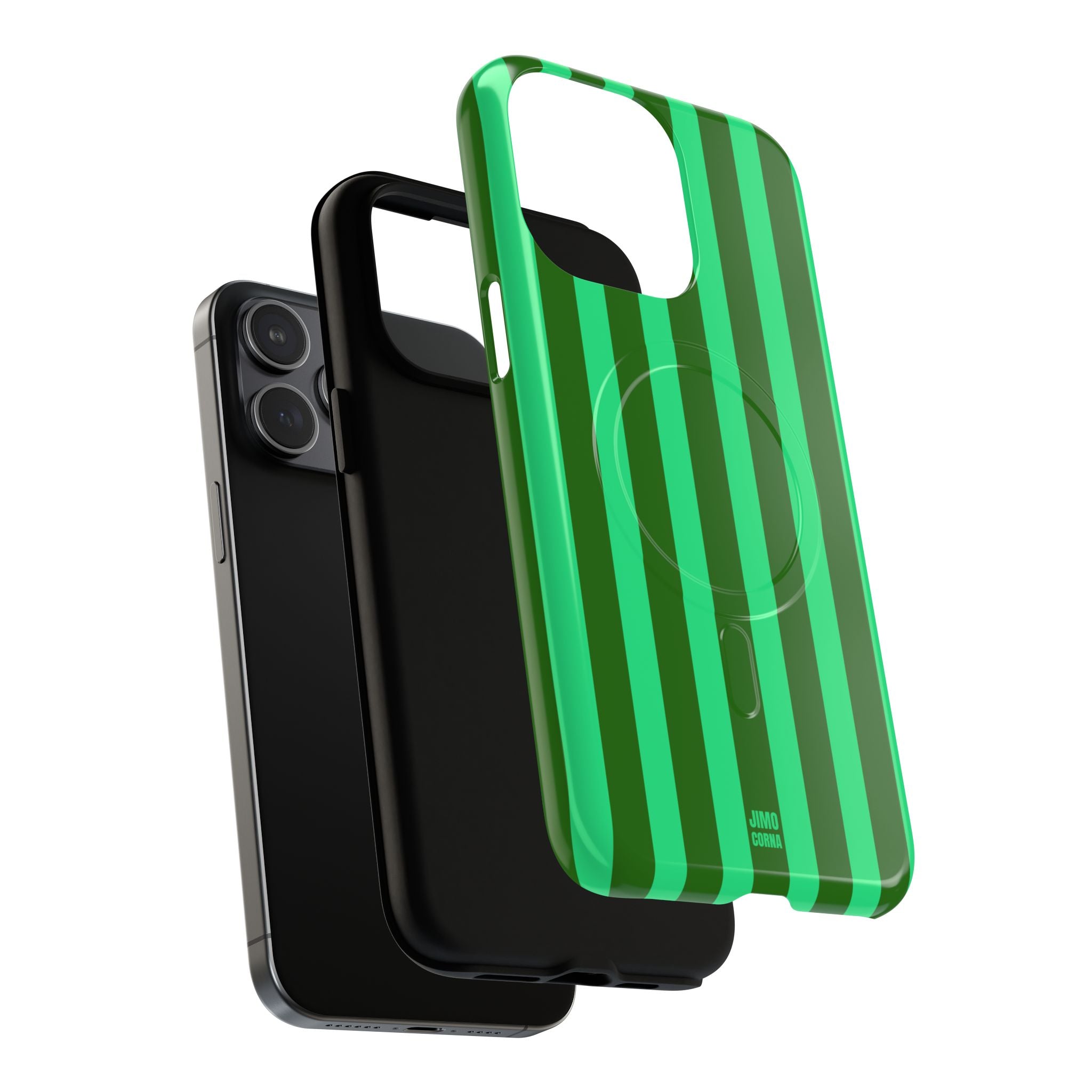 Bold Stripes MagSafe iPhone Case | Olive Green