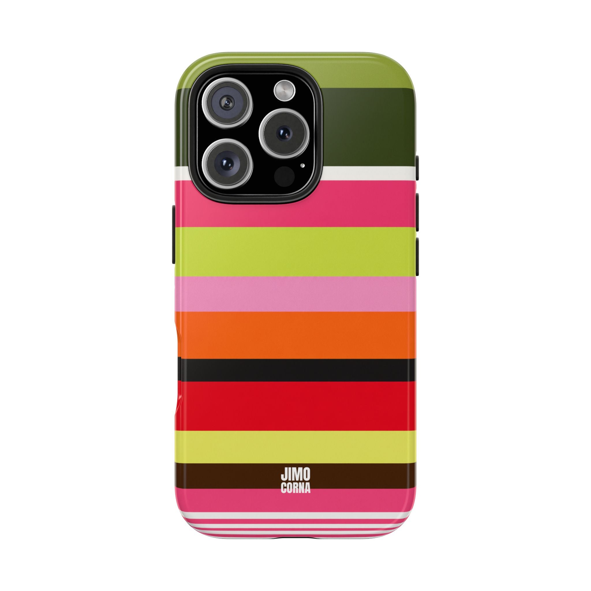 Berry Citrus Stripe iPhone Case